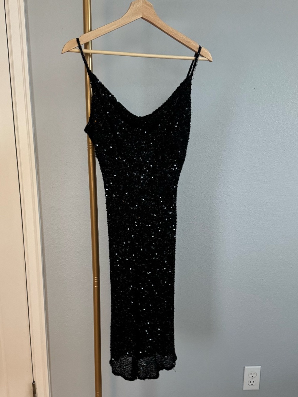 Scala black sequined dress (small)